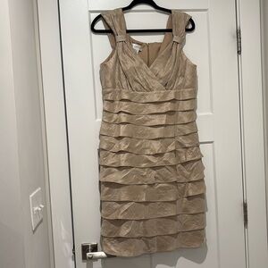 Shimmering tan/gold size 14 dress